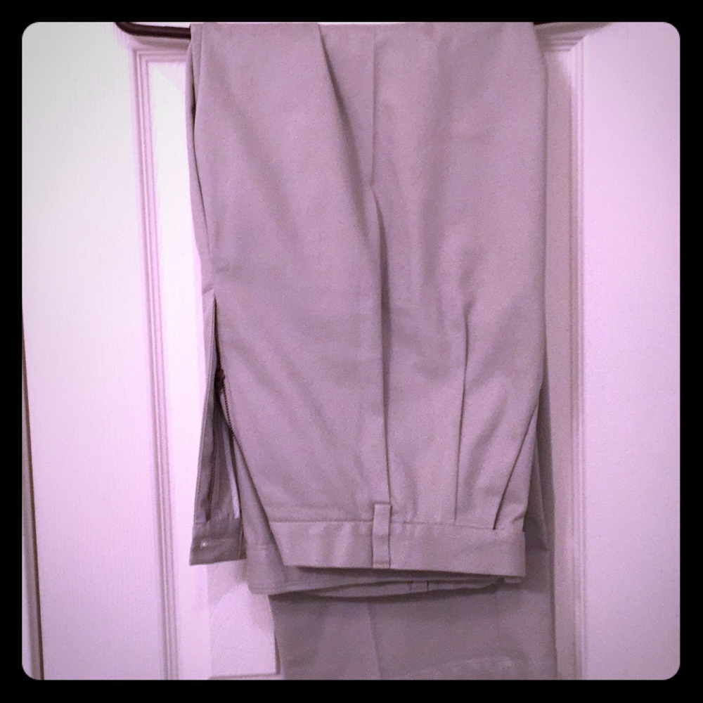 Men’s khaki colored dress pants